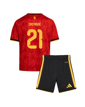 Billige Fotballdrakt Belgia Timothy Castagne #21 Replika Hjemmedraktsett Barn VM 2026 Kortermet (med bukser)